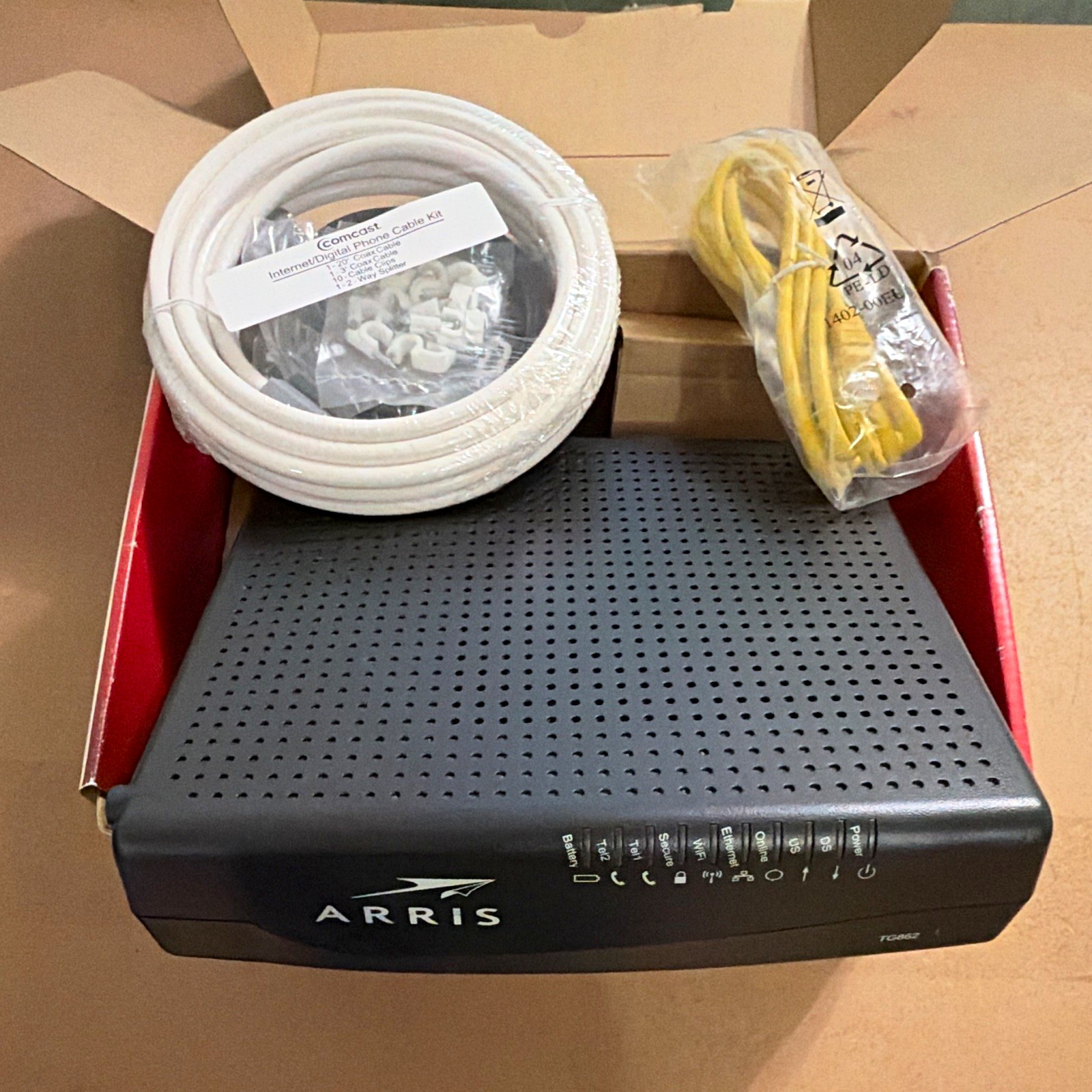 ARRIS TM722G/CT-SIK DOCSIS 3.0 Telephony Modem Xfinity Kit - No Power Cord