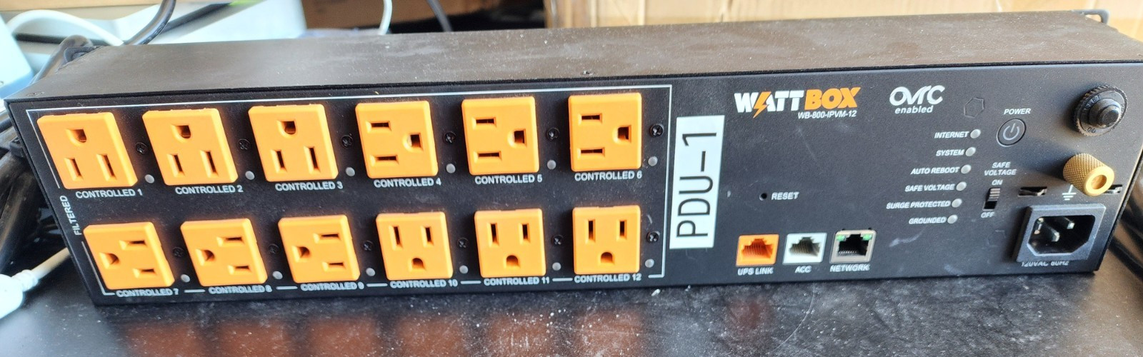 WattBox WB-800-IPVM-12 12-Outlet IP Power Conditioner w/ Rack ears – Tested