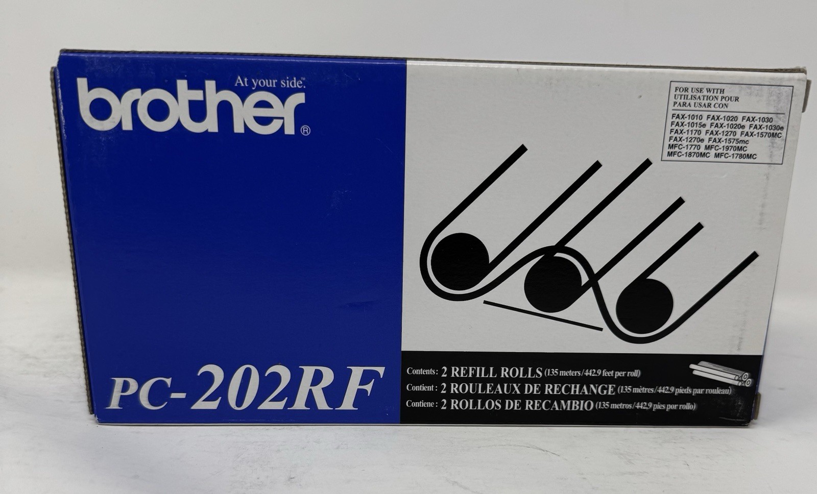 Genuine Brother PC-202RF Refill Rolls 2 Per Box Factory Sealed New In Box