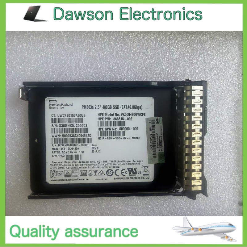 NEW HPE/Samsung 2.5" 480GB SATA 6G G11 Server SSD Replace P41522-001 P40497-B21