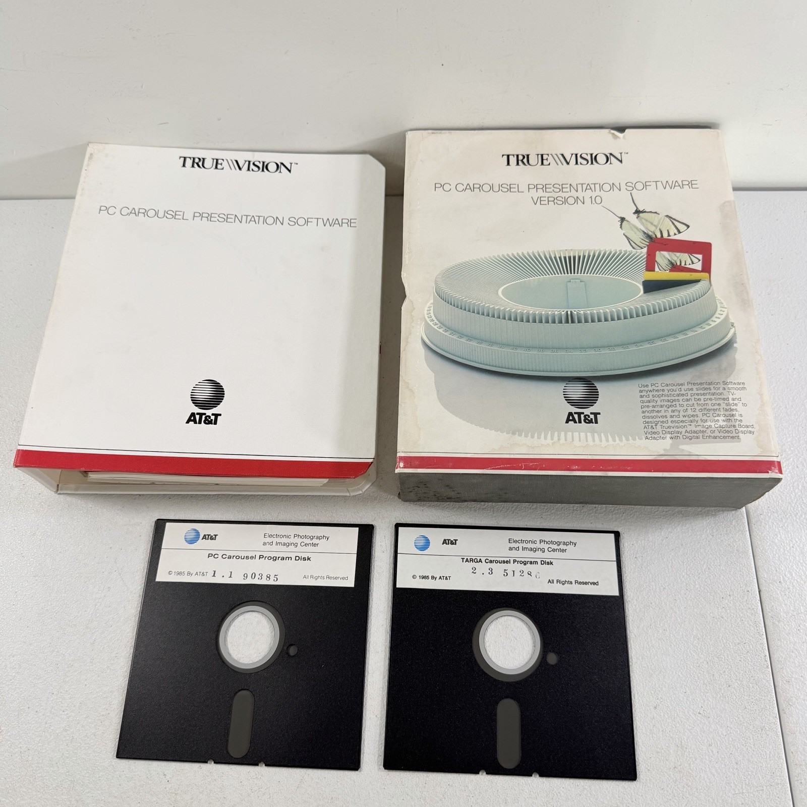 Vintage AT&T True Vision PC Carousel Presentation User Guide & Software 1985