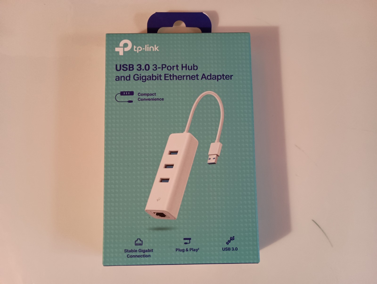 TP-Link UE330 USB 3.0 to Ethernet Adapter 3-Port Hub Gigabit RJ45 for Laptop
