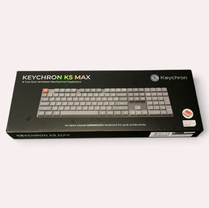 Keychron K5 Max  Keyboard Swappable Gateron White Backlight Red Switch NIB