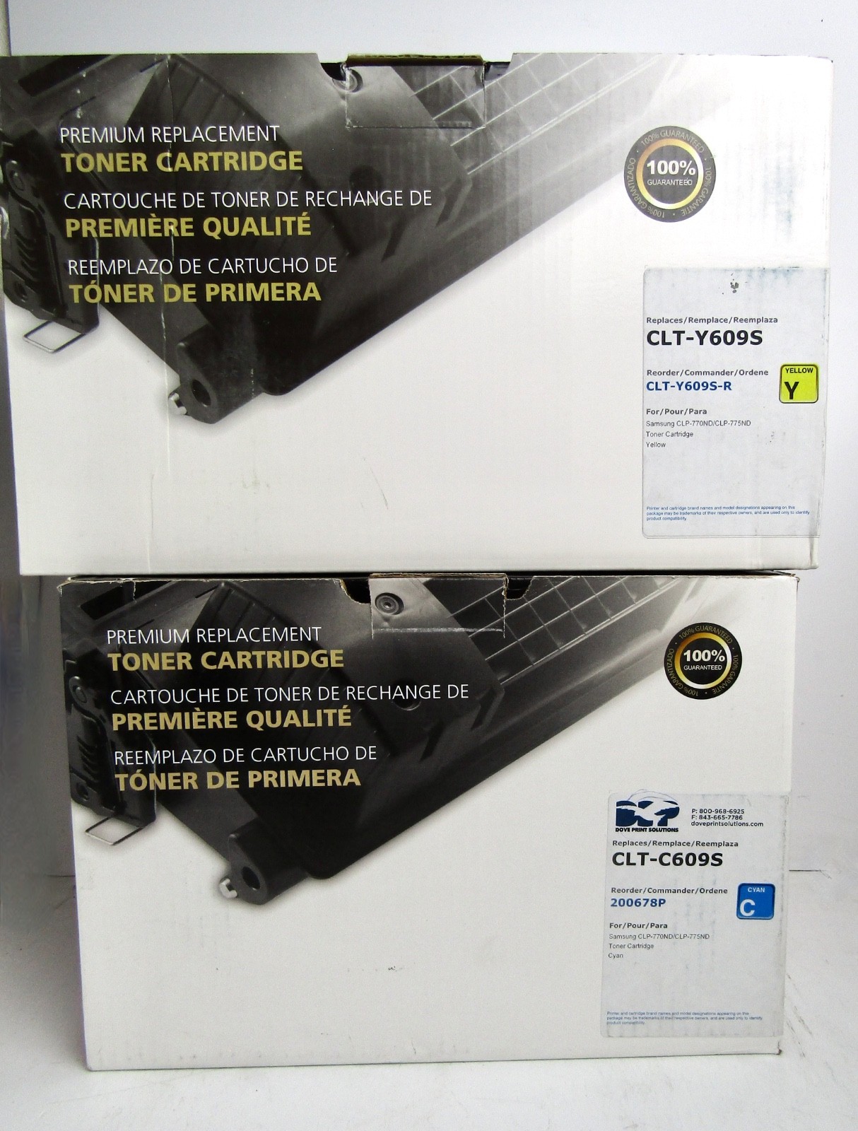2-Pack Compatible Toner Print Cartridge Samsung CLT-609S CYAN + YELLOW NO RETURN
