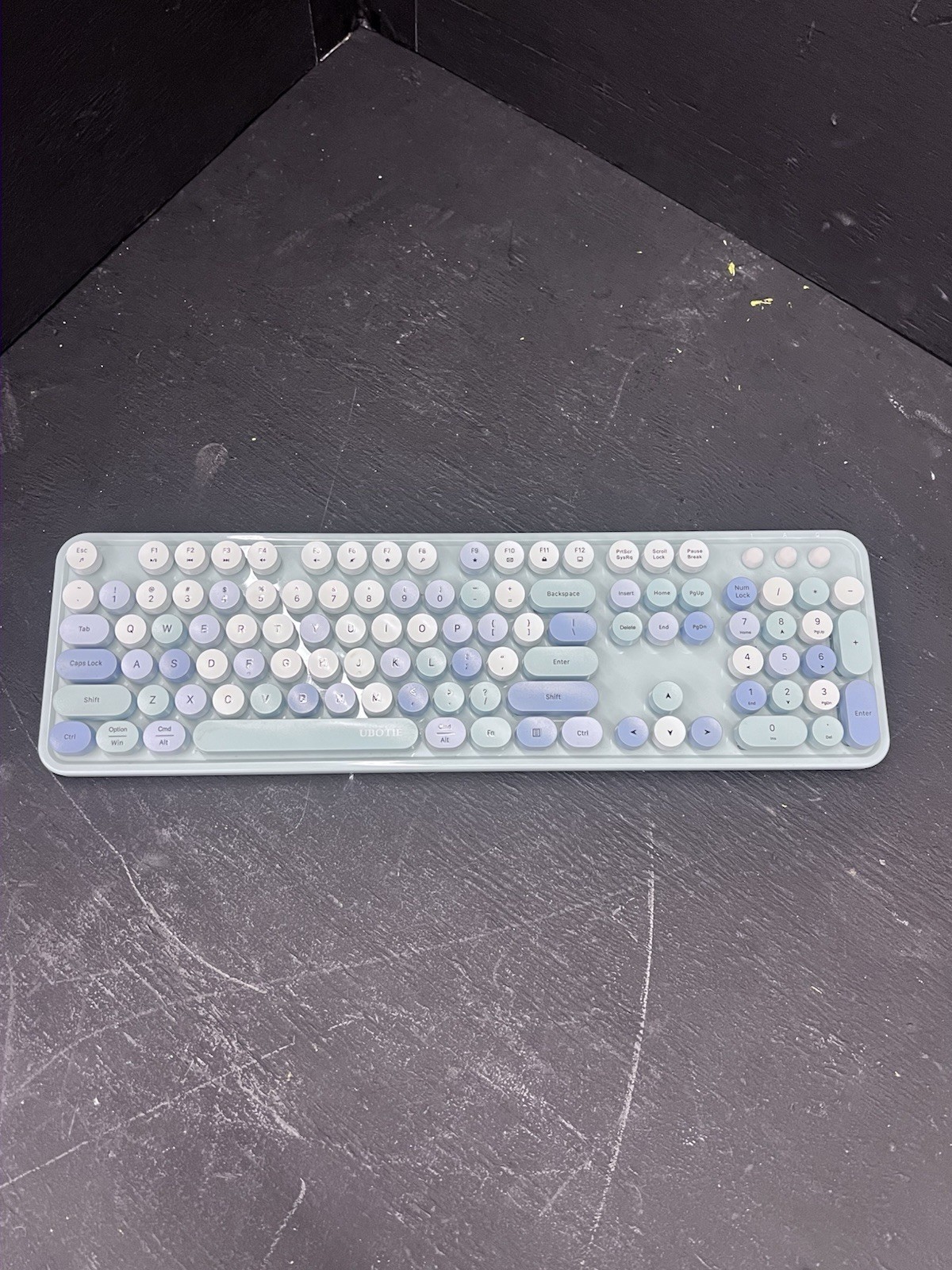 UBOTIE Dual Mode Colorful Wireless Keyboard & Mouse - Blue