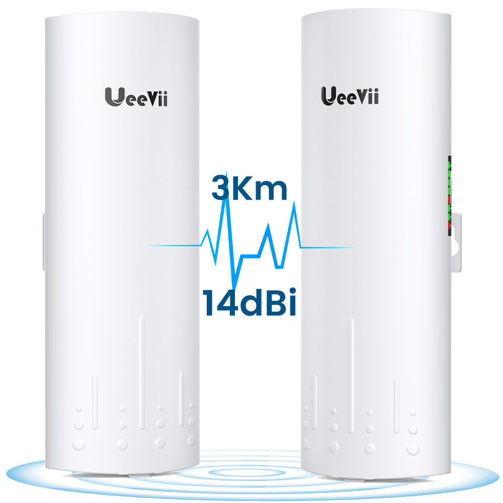 UeeVii CPE450 5.8G 3Km Long Range Point to Point Wi-Fi Bridge for Extend Network