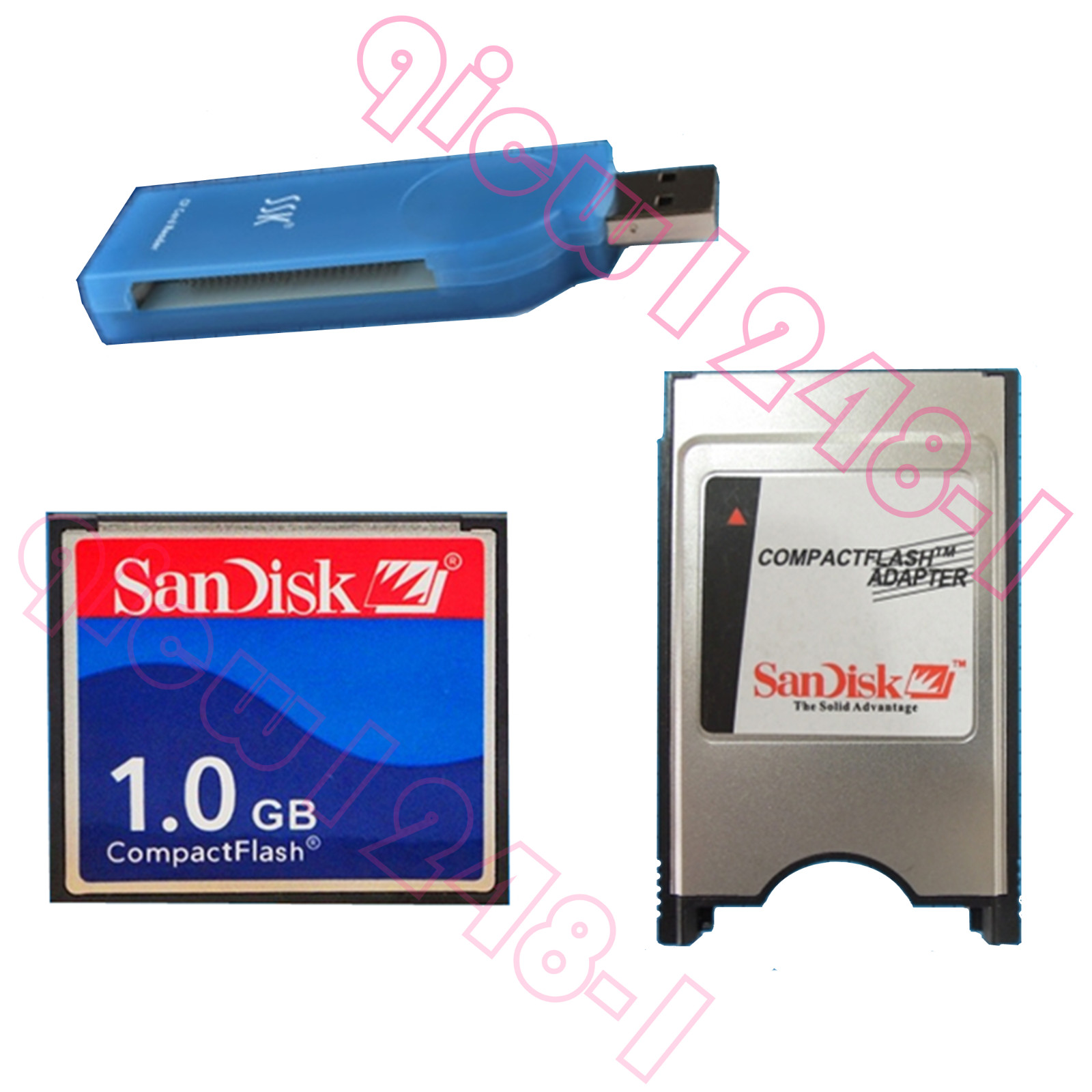 1GB CNC CF Compact Flash card+CF-PCMCIA Adapter+SSK USB2.0 Card reader FANUC