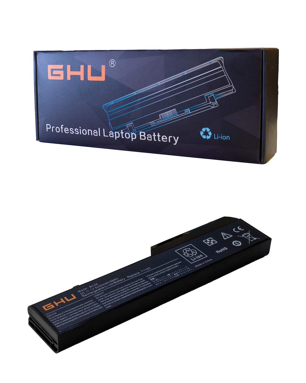 GHU New Battery 58 WH Replacement for Dell Vostro 1320 1310 1510 1520 2510 PP...