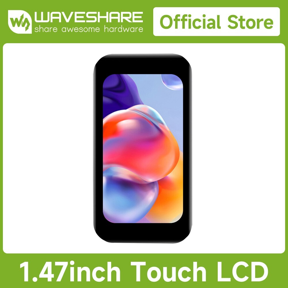 Waveshare 1.47inch LCD Display Module With Touch Panel, Micro LCD Display