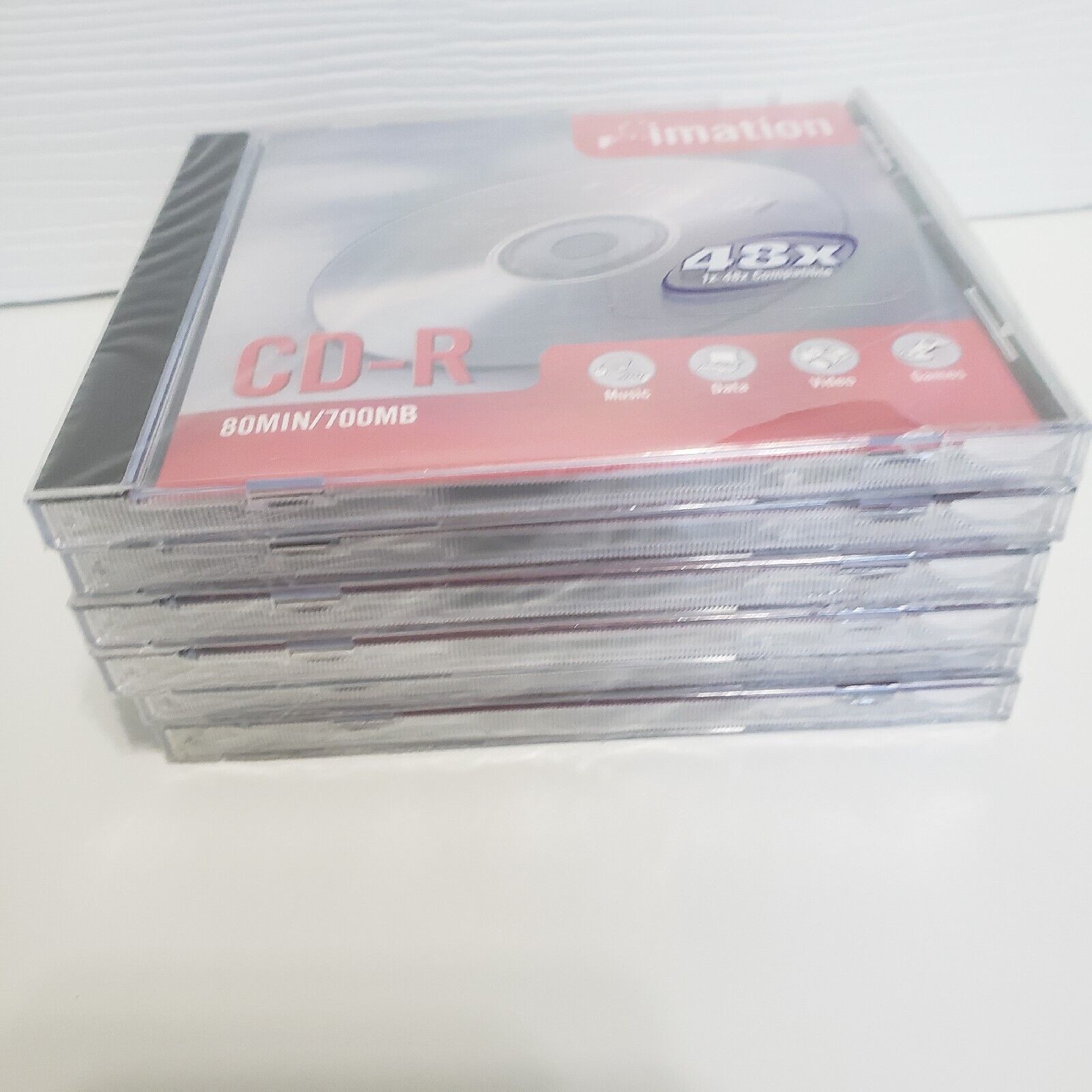 Imation CD-R 80MIN/700MB 48X Compact Discs New Sealed Lot of 6 