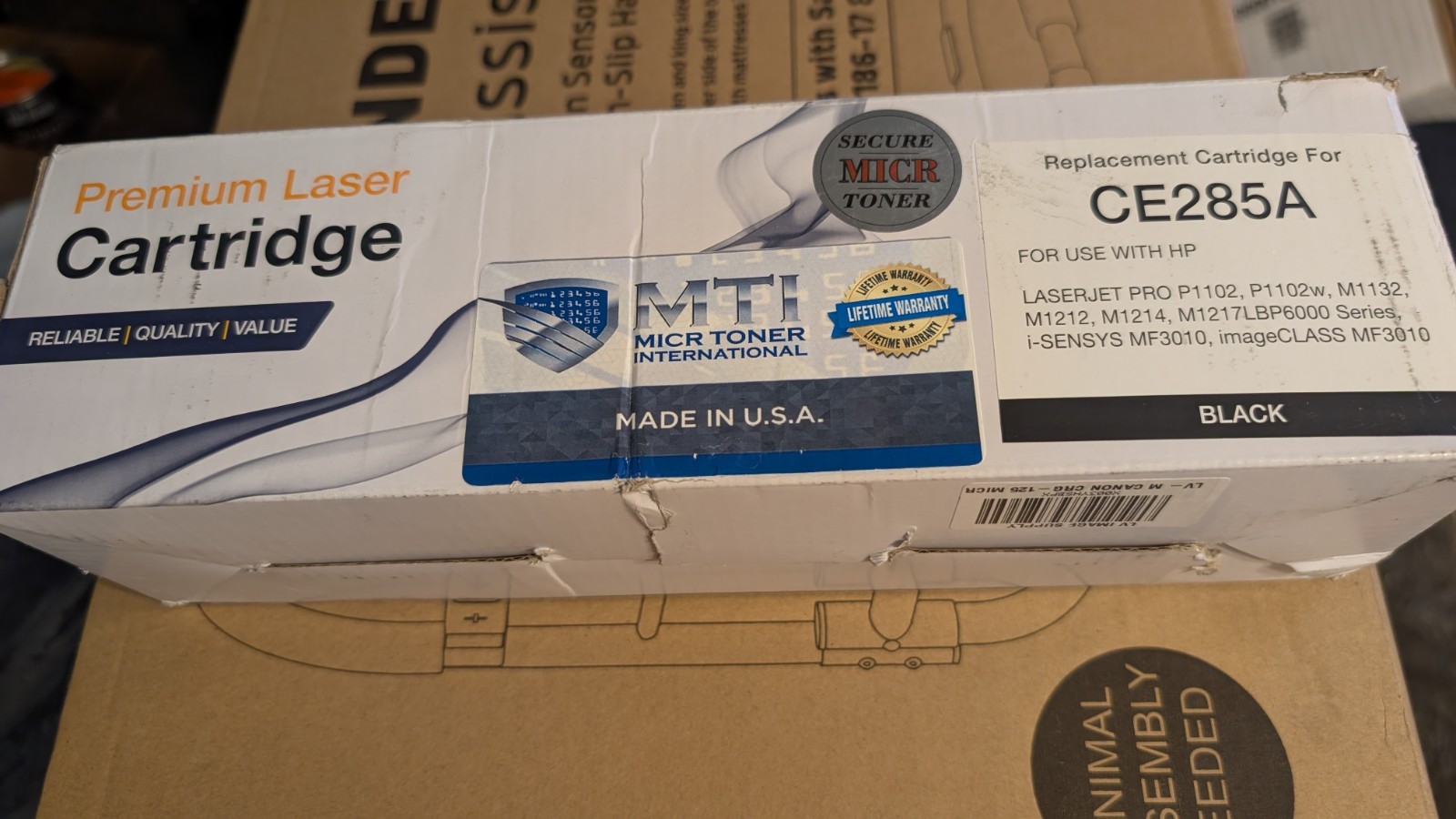 MICR Toner International CE285A Replacement Black Laser Toner for HP P1102