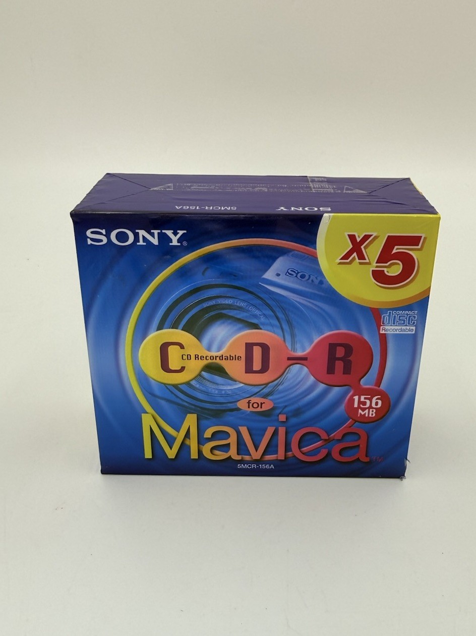 Sony Mavica 5MCR-156A 156MB 8cm CD-R Recordable Discs 5-Pack Sealed NOS