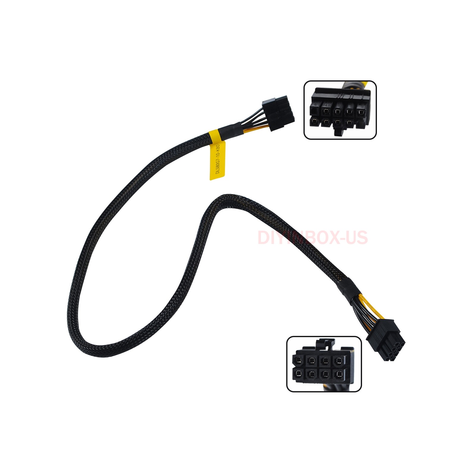 Mini 10pin to 8pin GPU Power Cable for HP ProLiant DL580 G8 K80/M40/M60/P40/P100