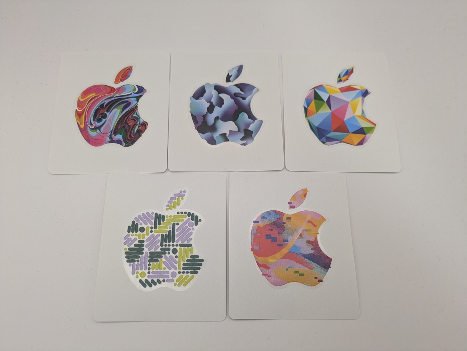 Apple Gift Card Art Sticker Lots Of 5 Different Designs Japan Version