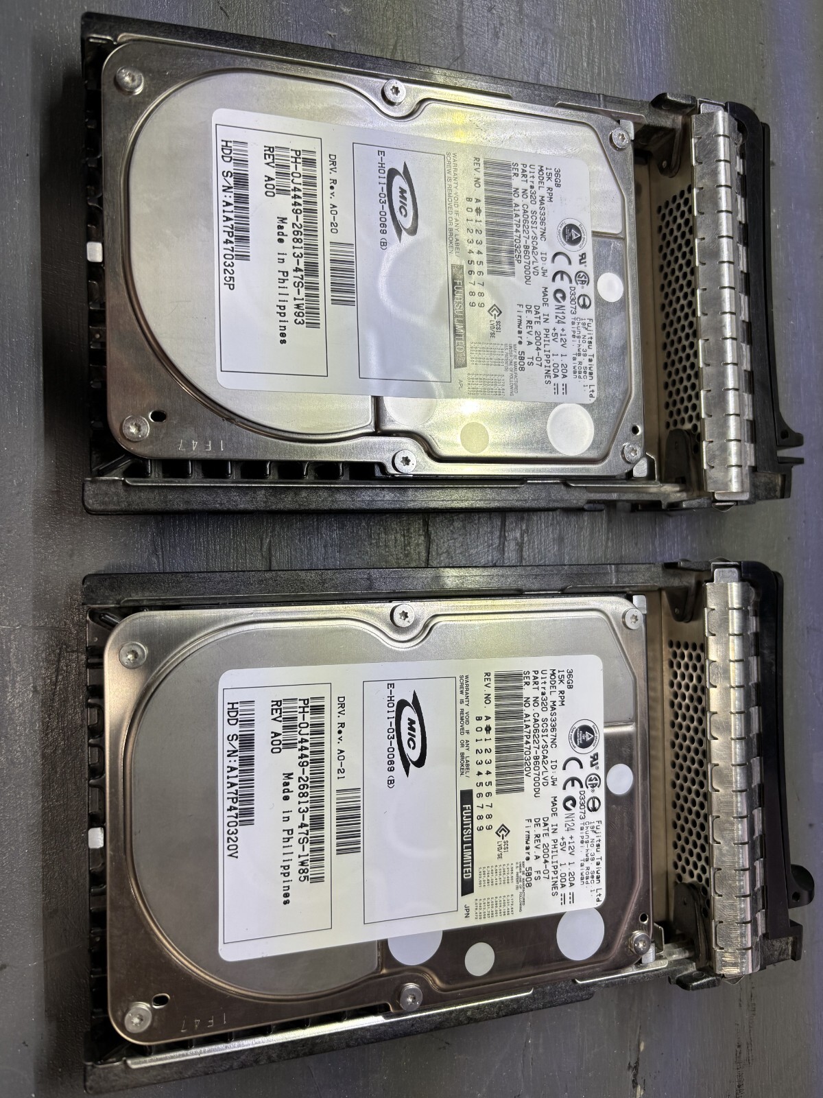 Fujitsu MAS3367NC 36GB Ultra320 15K RPM SCSI HDD