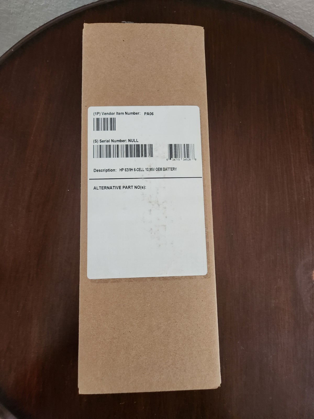 PA06 HP OEM Battery 62WH 6 Cell 10.95V