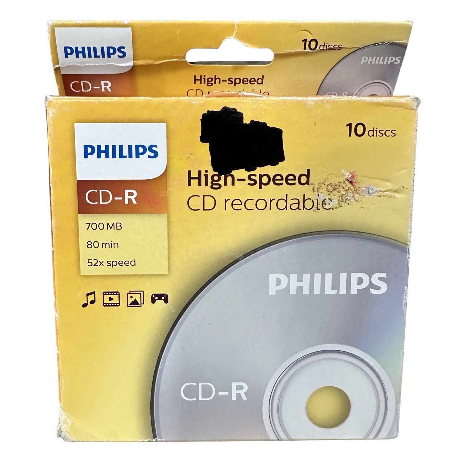 NIB Phillips High Speed CD Recordable Disks 700MB | 80 Min | 52x Speed CD-R 10ct