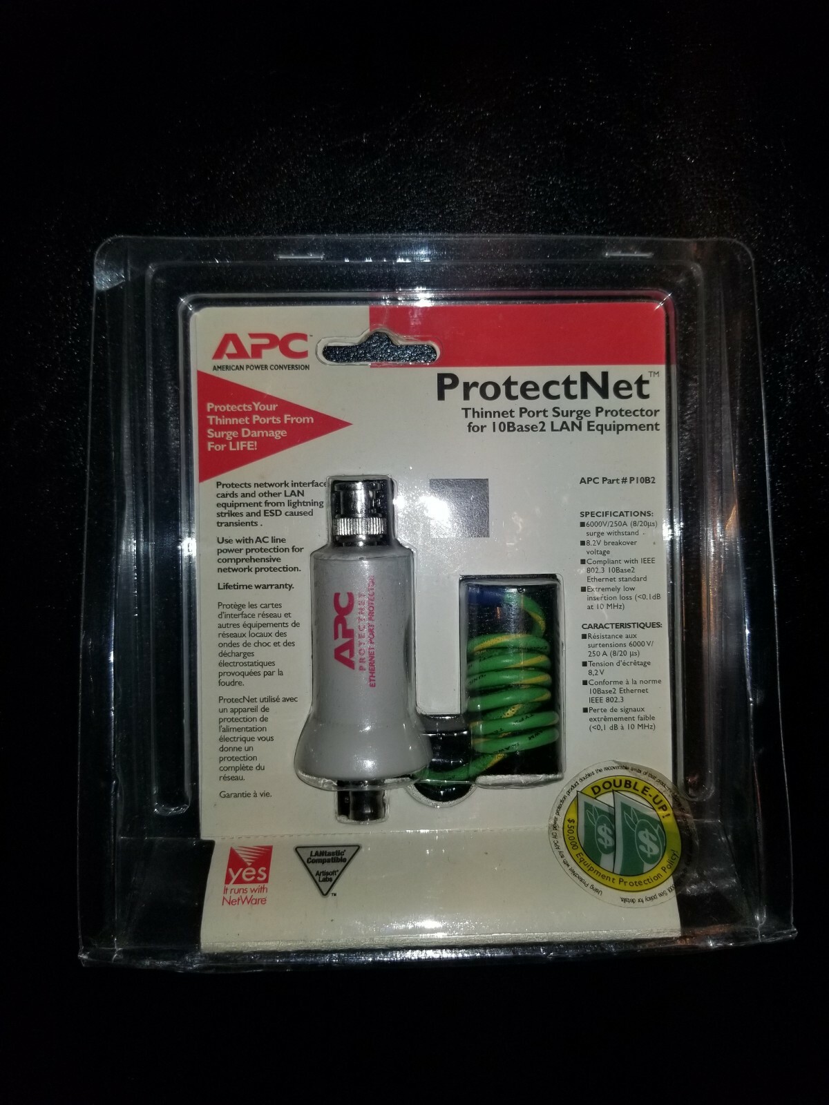 APC 10Base2 or DVR bnc connecter, network lightning arrestor surge suppressior 