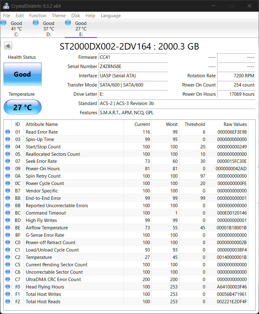 Seagate FireCuda 2TB SSHD 3.5 Hybrid Hard Drive ST2000DX002 2DV164-300 SATA 64MB