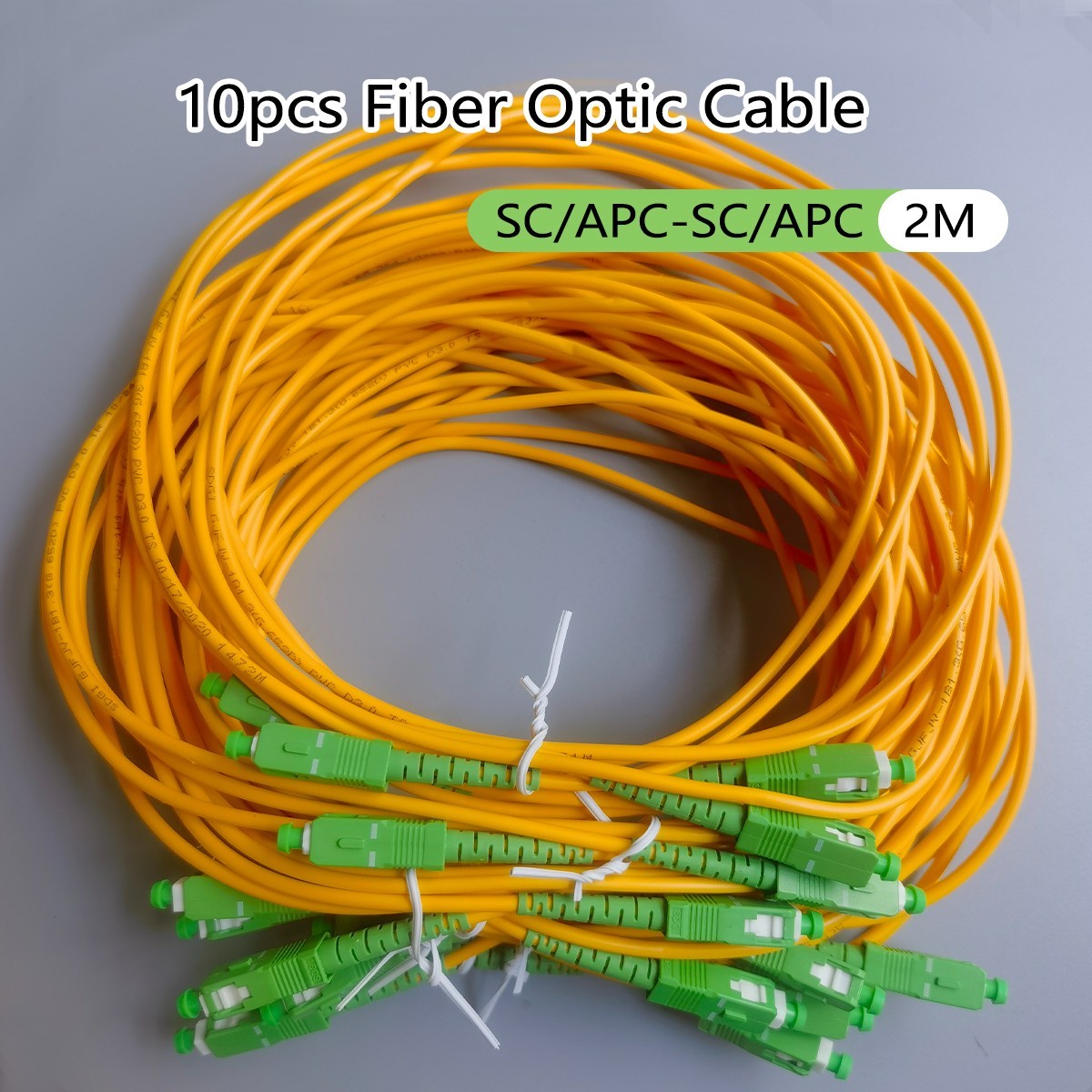 1/2/3/5/10pcs Fiber Optic Cable SC/APC-SC/APC 2M  Simplex Mode Indoor FTTH