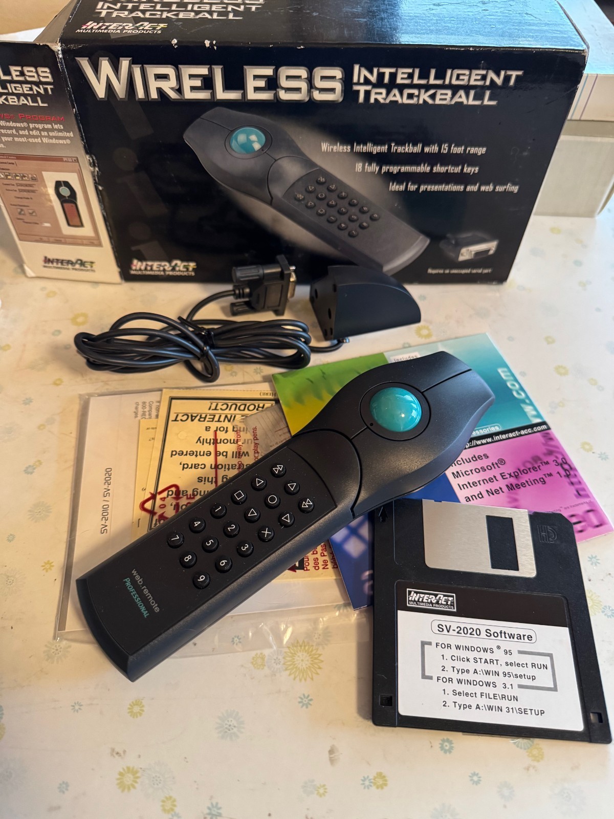 InterAct Wireless Intelligent Trackball, Vintage 1997, Serial