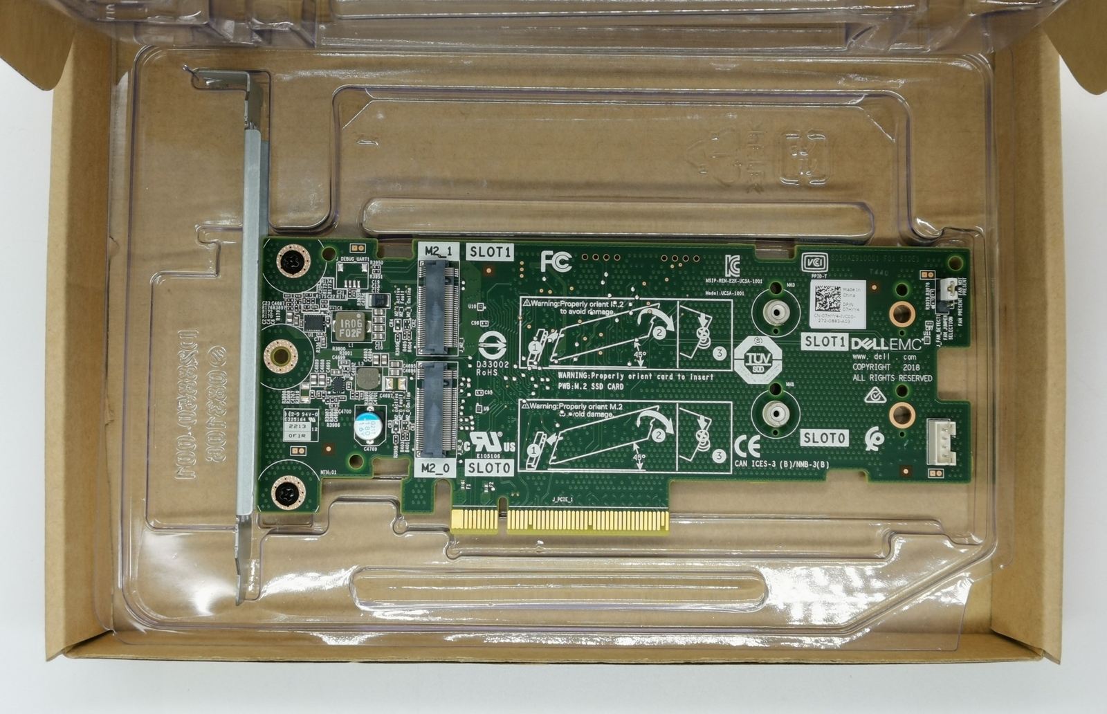 Dell 7HYY4 72WKY M7W47 JV70F BOSS Boot Optimized Server Storage M.2 SSD Adapter