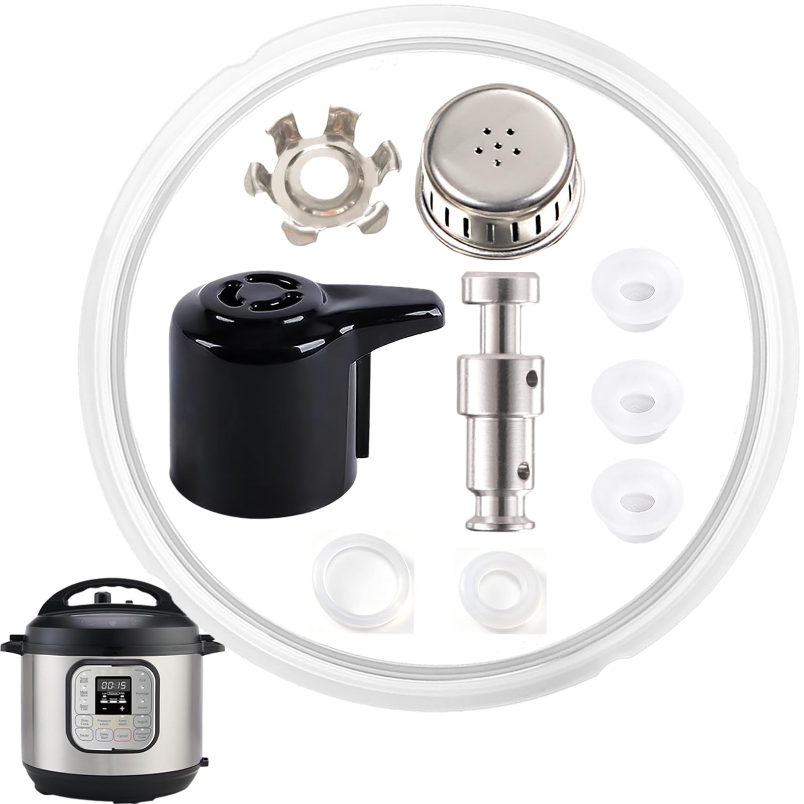 Replacement Parts for Instant Pot Duo/Duo Plus 5&6QT, 10Pcs Set with Steam Re...