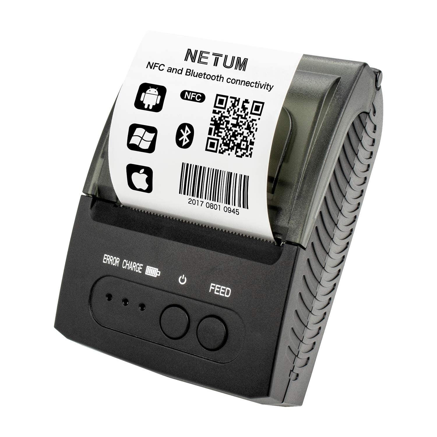 Bluetooth Receipt Printer, Portable 58mm Mini Thermal Pos Printer, Compatible...