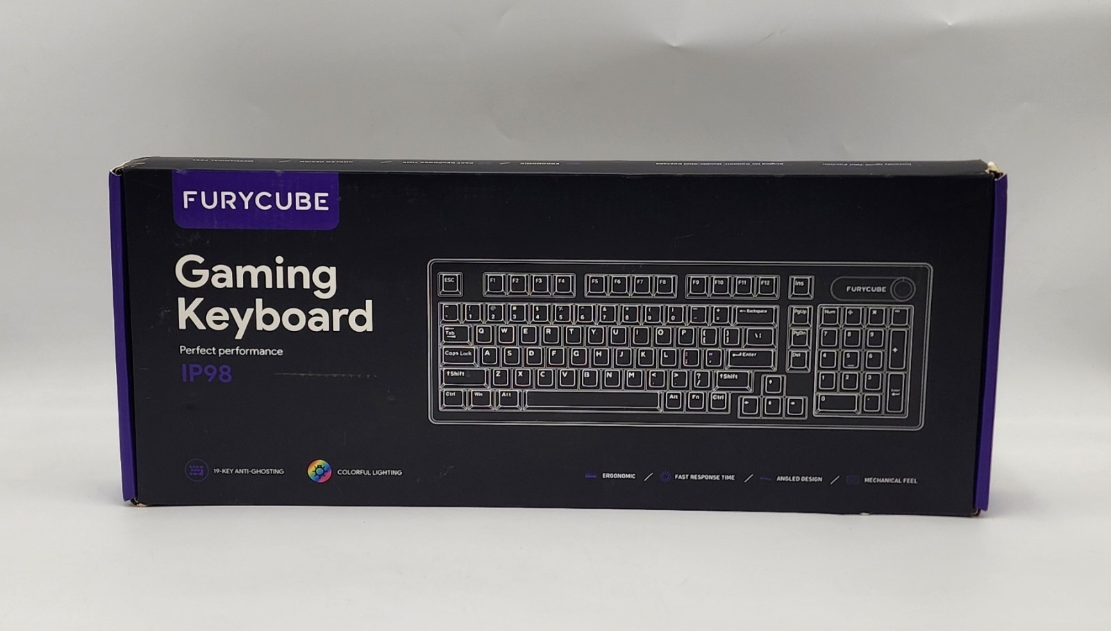 FURYCUBE IP98 Gaming Keyboard - Wired Keyboard with RGB Backlit, IPX8 Water R...