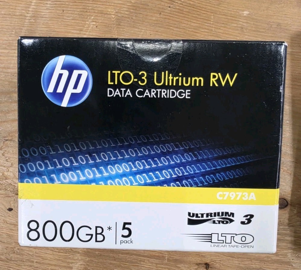 Hp Lto-3 Ultrium Rw 800gb Data Cartridge New, Qty 5 In Box