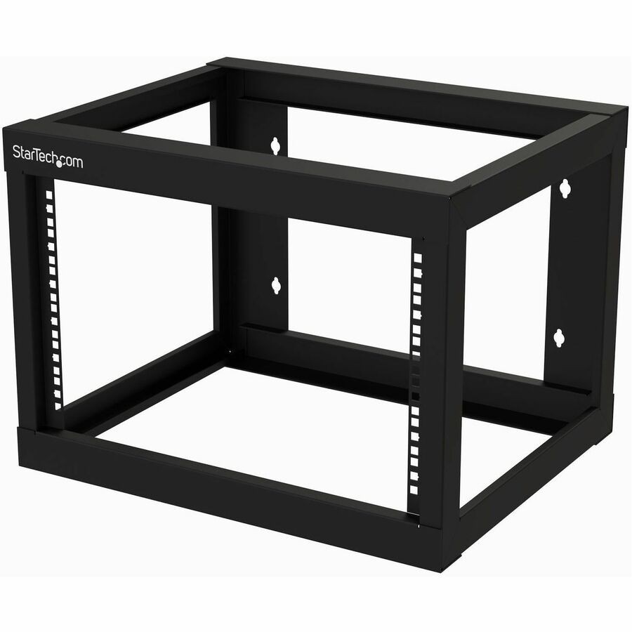 StarTech 6U Open Frame 2 Post Wall-mount Rack Steel Black RK619WALLO