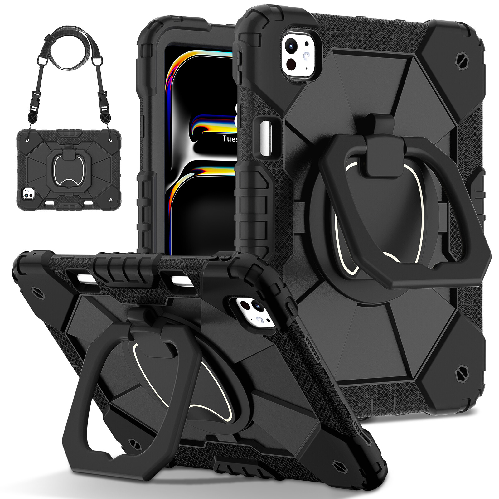 Kids Shockproof Heavy Duty Stand Case Cover for iPad Pro Air 11-inch M2 M3 M4 M5