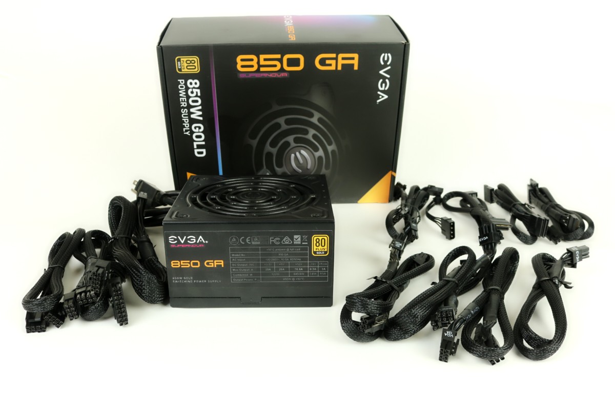 EVGA 850 GA 850W Gold PSU w/ Box + All Cables | 1yr Warranty, Fast Ship