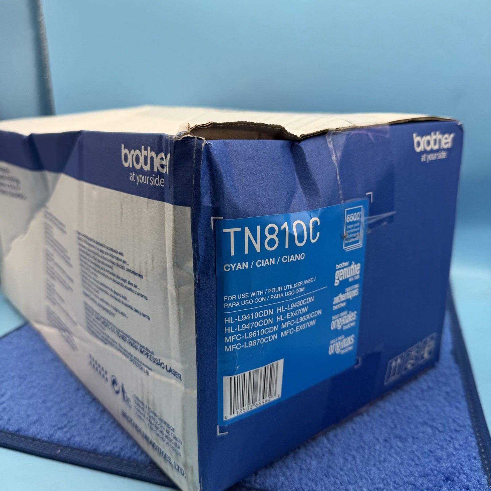 Brother TN810C Standard Yield Cyan Toner Cartridge, 6,500 Page Yield