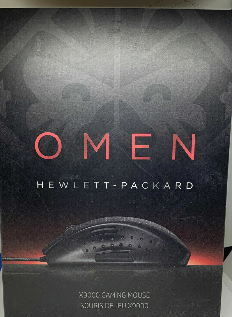 NEW HP Omen X9000 Elite Precision USB Mouse For Gaming Computer 8200 DPI 150 IPS