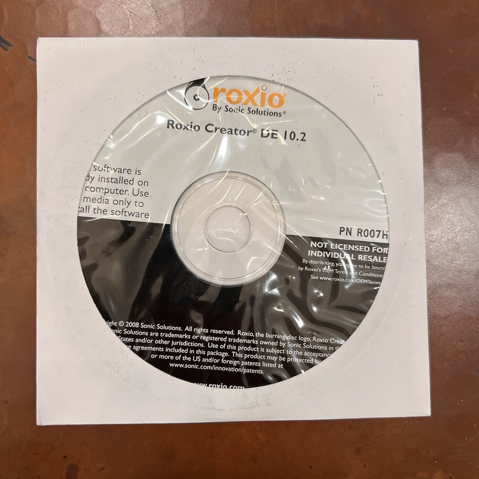 Roxio Creator DE 10.2  (NEW) SOFTWARE - PN R007H - by Sonic Solutions 2008