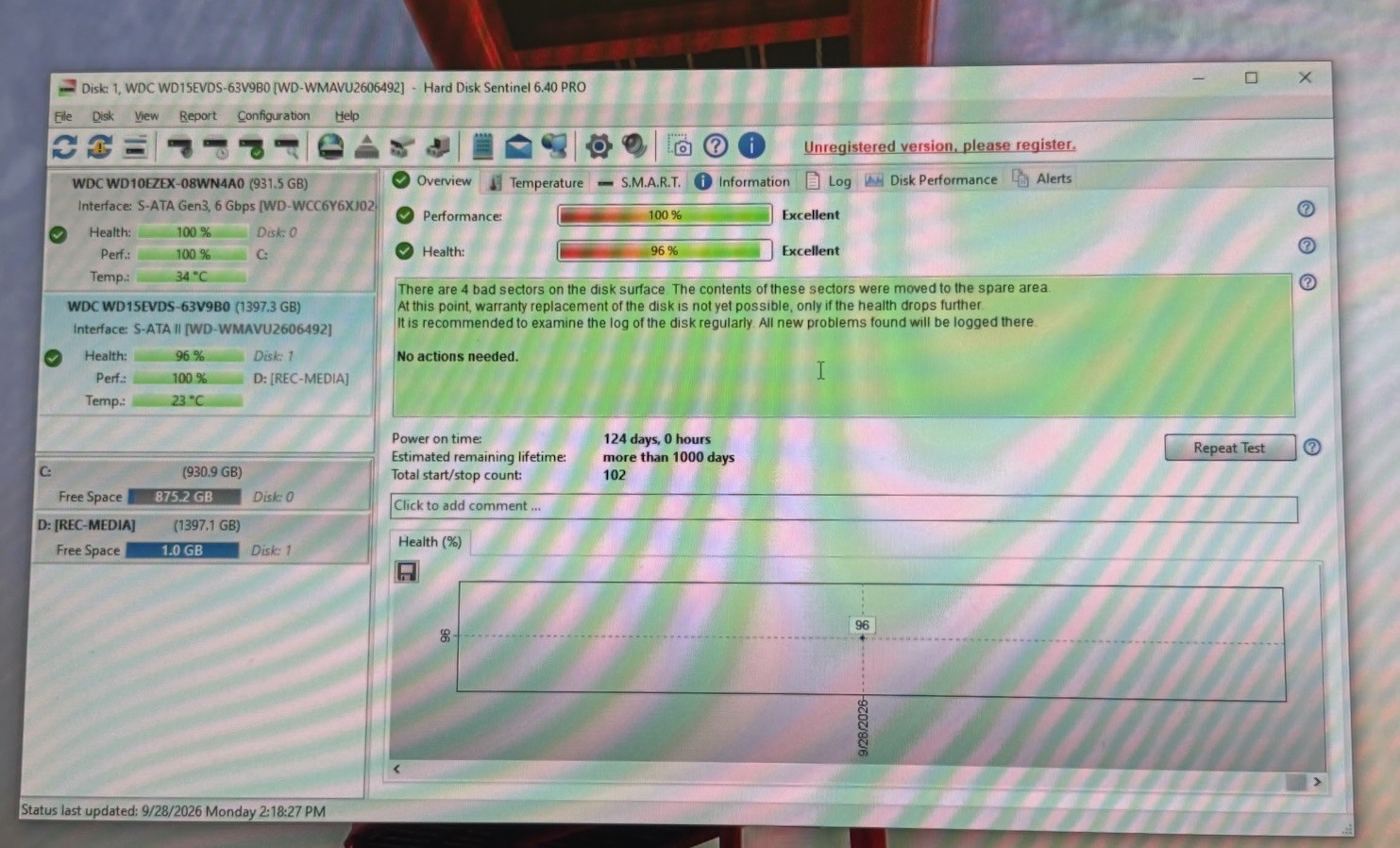 WD15EVDS-63V9B0 DCM: HANNNV2010 Western Digital 1.5TB