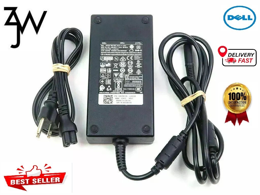 Dell 180W AC Replacement Charger Adapter Genuine Original 7.4mm Tip