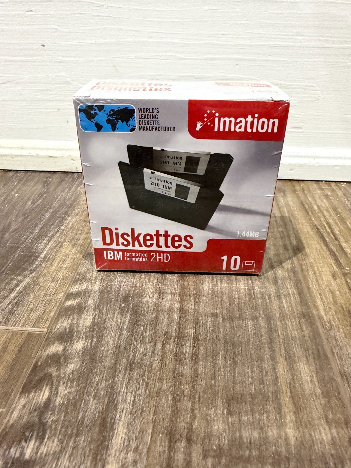 New Genuine Imation IBM Formatted 2HD 1.44 MB 3.5" Diskettes (10 Pack) - Sealed