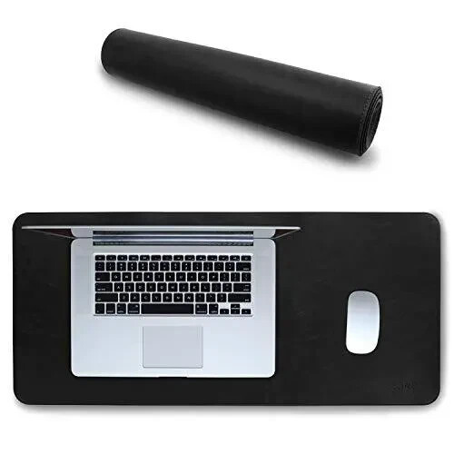 Londo Faux Leather Extended Large Mouse Pad Desk Mat - Black - 29"