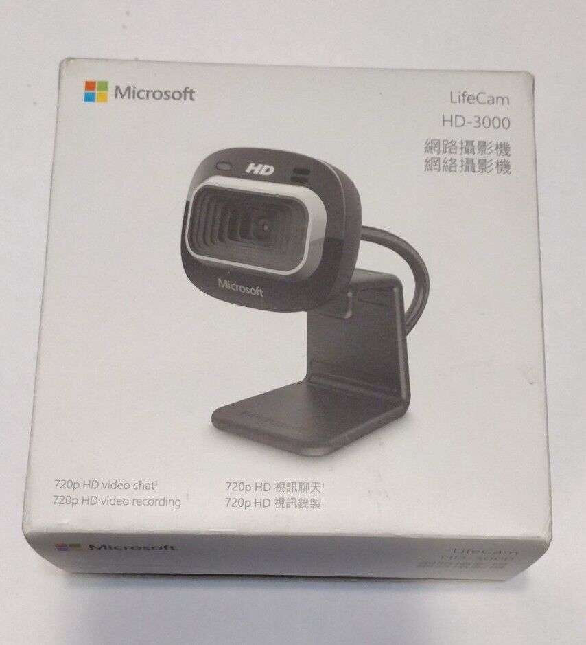 Brand New Sealed Microsoft LifeCam HD-3000 Skype for Business Certified Webcam