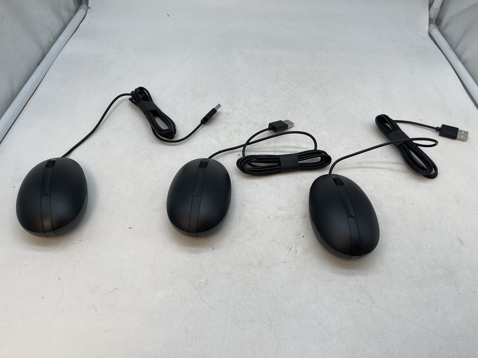 Lot Of 3 Genuine HP Halley Wired USB Mouse 9VA80AA - HSA-P009M- Free S/H