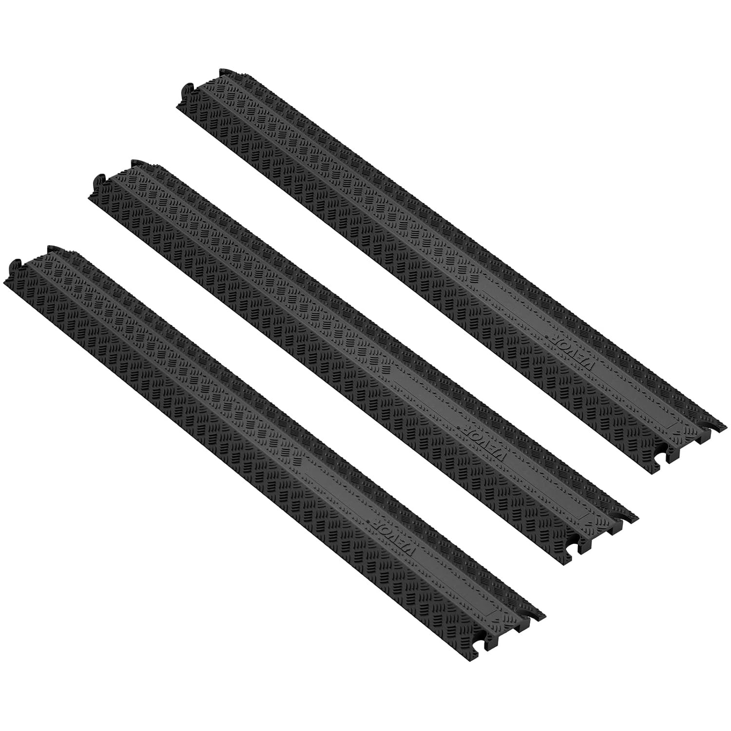 VEVOR 3 PCs Drop Over Cable Cover Ramp, 2,000 lbs/axle Load Capacity, Heavy Duty