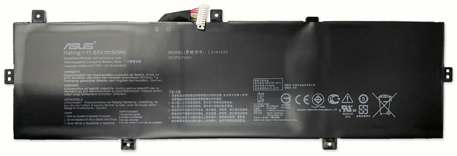Genuine Battery C31N1620 For ASUS ZenBook UX430 UX430UA UX430UQ UX430UN UX3430UN
