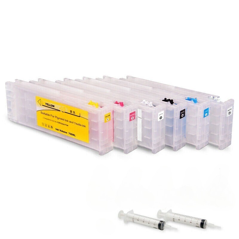 6*600ML Empty Ink Cartridge for F2000 F2100 with 2 White Chips As Gift