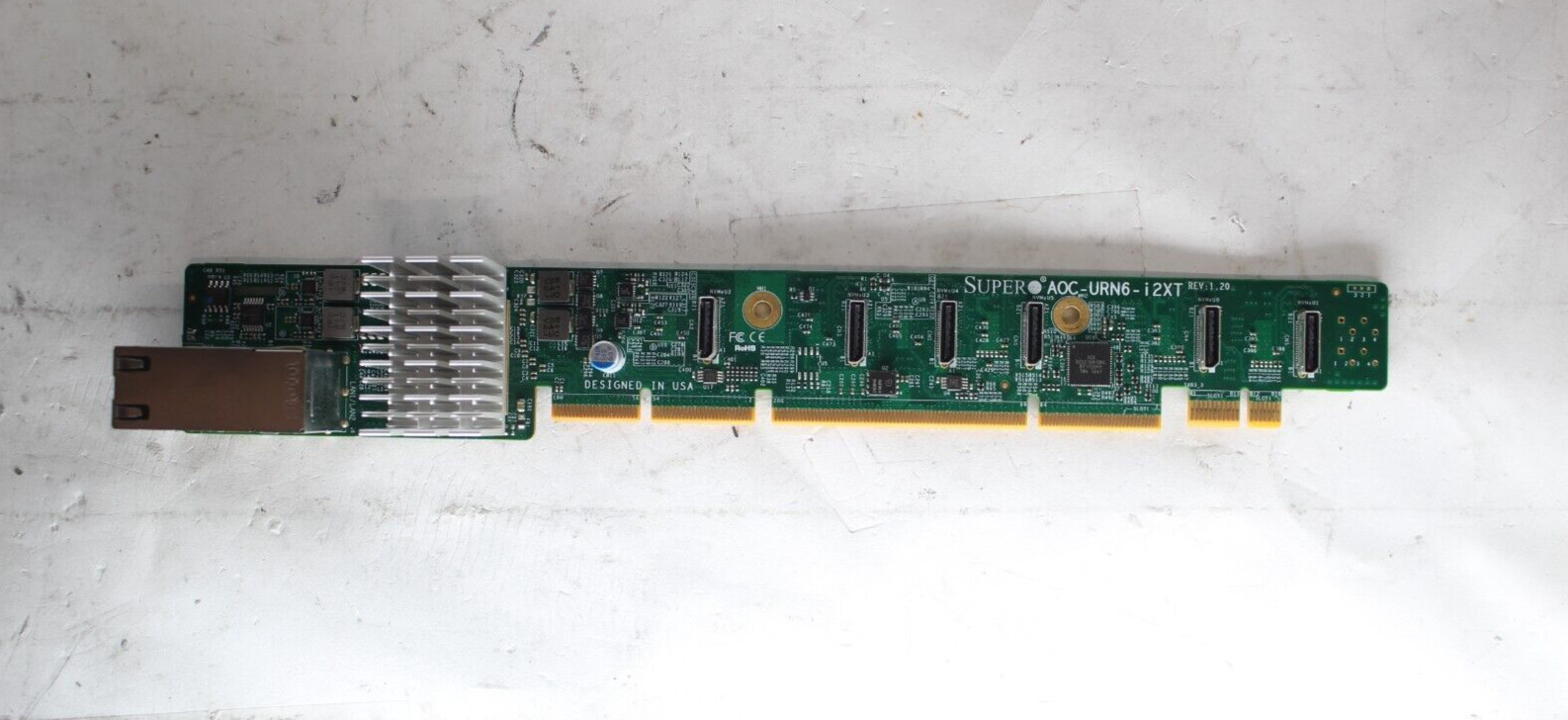Supermicro AOC-URN6-i2XT  2-port 10G RJ45 Intel X540 & 6 NVME ports Riser Card