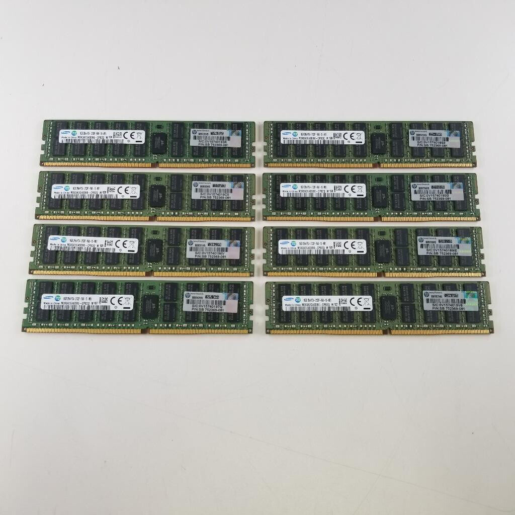 Samsung 128GB (8x16GB) 2Rx4 PC4-2133P DDR4 ECC REG Server RAM M393A2G40DB0-CPB2Q