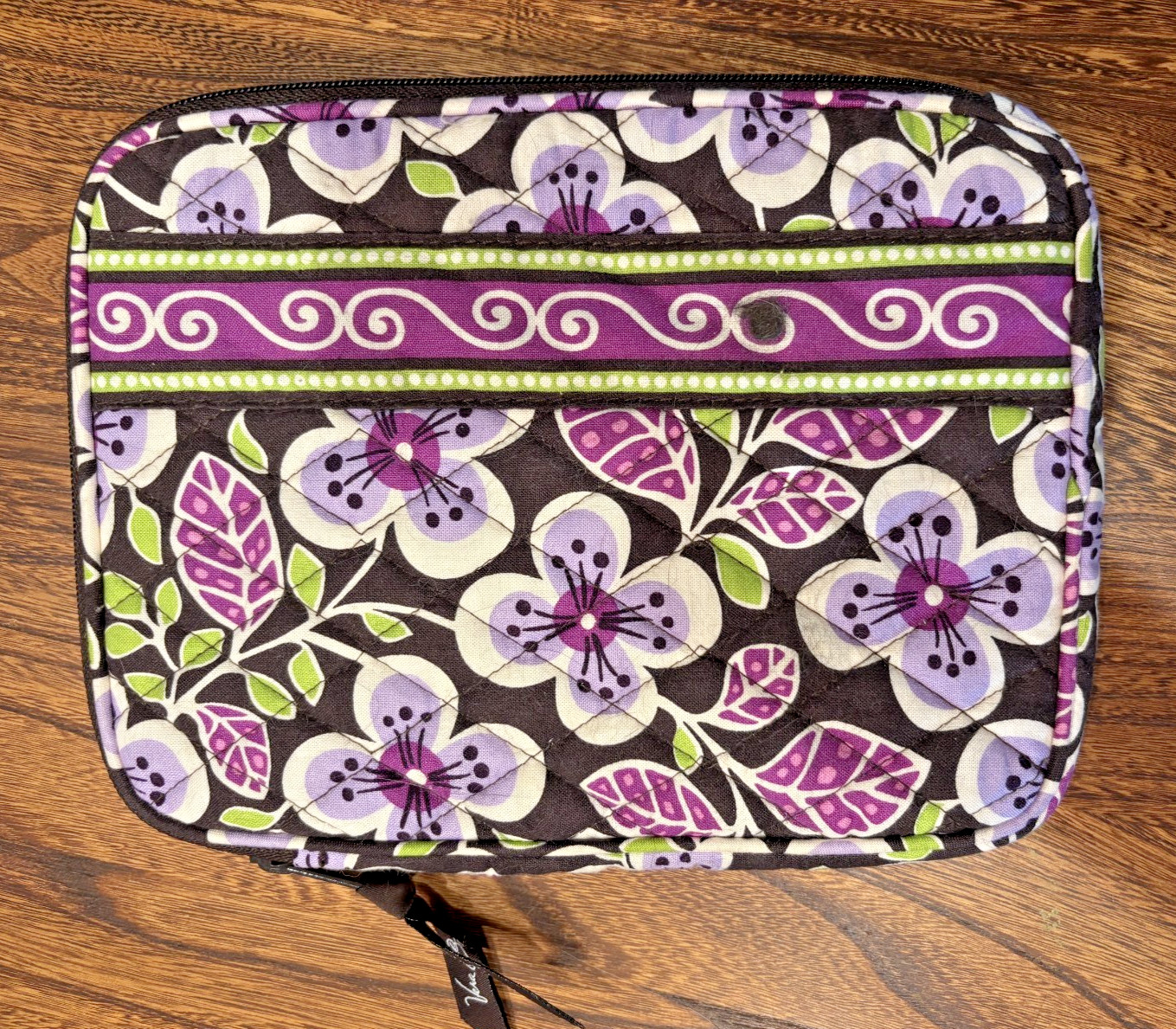 Vera Bradley Plum Petals Tablet iPad Sleeve Case Purple Floral Quilted Retired