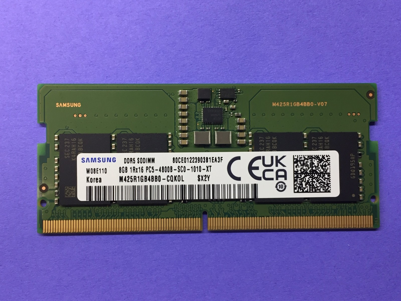 Samsung 8GB DDR5 4800MHz PC5-4800B SODIMM Laptop RAM M425R1GB4BB0-CQKOL