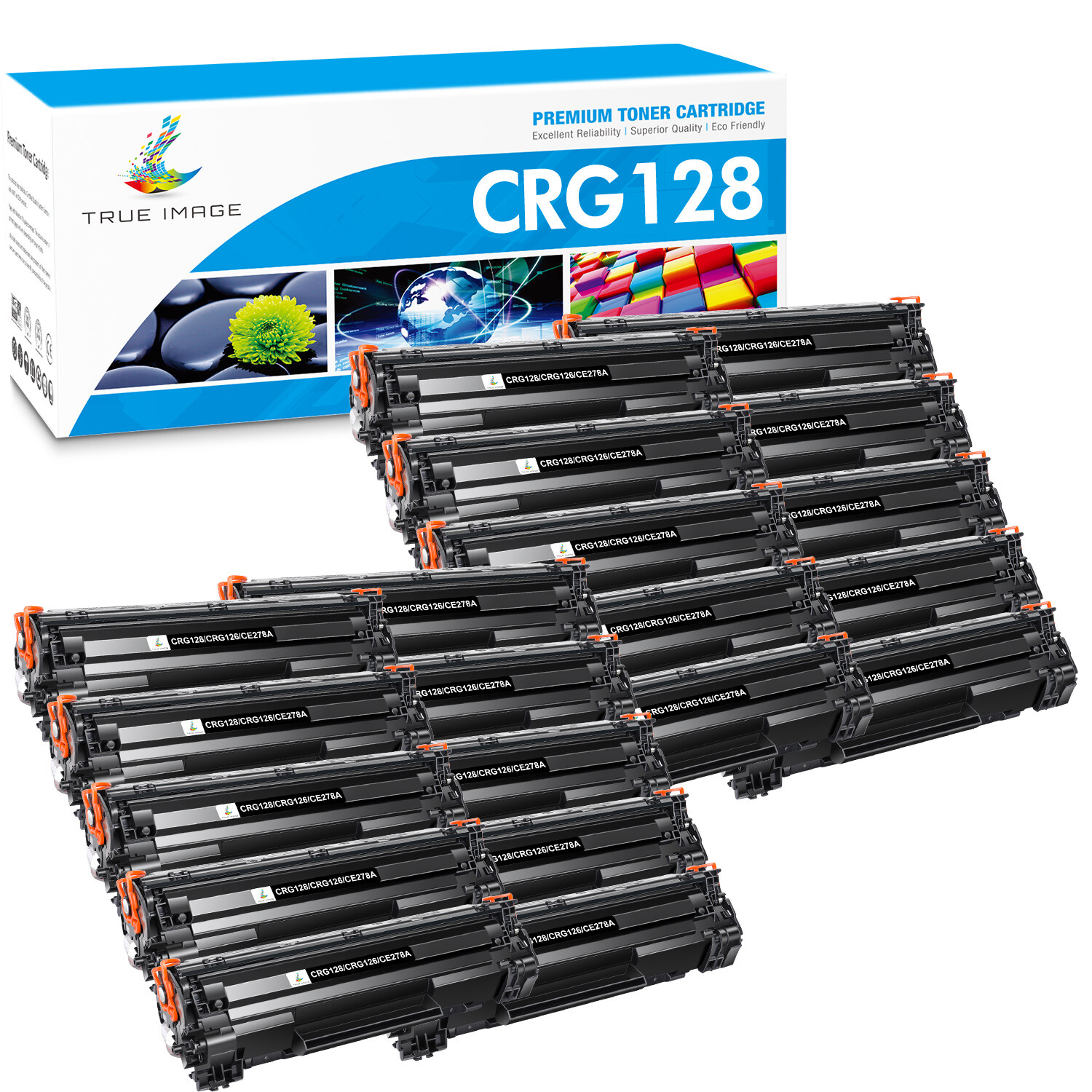20 Pack CRG128 Black Toner Compatible for Canon 128 ImageClass LBP6200 LBP6230dw